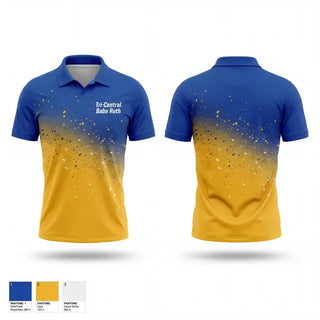 Short Sleeve Performance Polo, Tri-Central Babe Ruth, Baseball, Teamtime, Team time, sublimation, custom sports apparel, team uniforms, spirit wear, spiritwear, sports uniforms, custom shirts, team store, custom team store, fundraiser sports, apparel fundraiser
