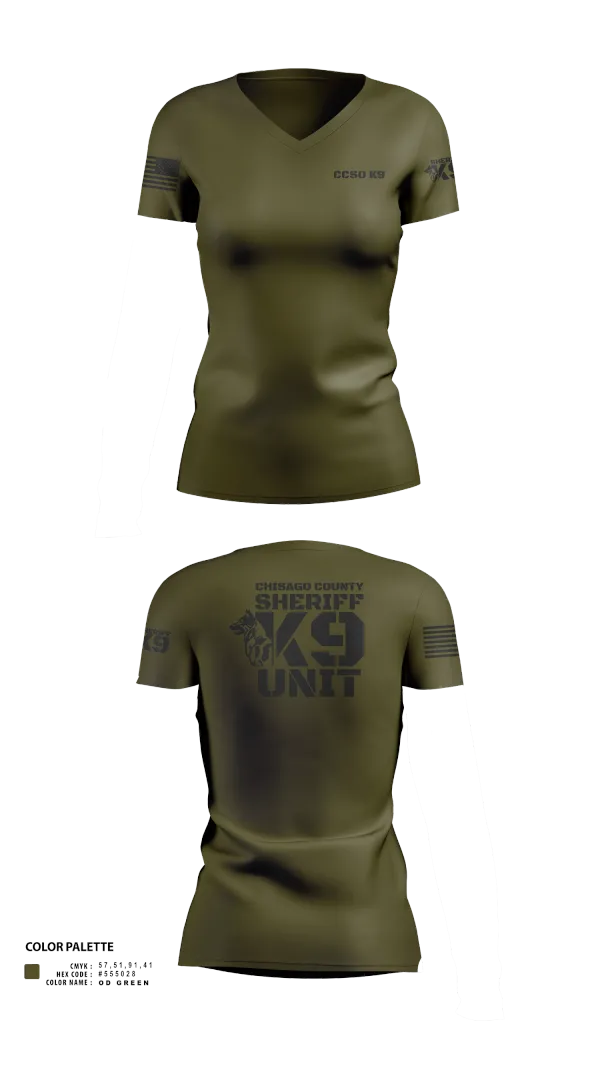 Womens Short Sleeve Vneck Shirt, Chisago County K9 Unit, , Teamtime, Team time, sublimation, custom sports apparel, team uniforms, spirit wear, spiritwear, sports uniforms, custom shirts, team store, custom team store, fundraiser sports, apparel fundraiser