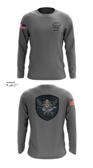 Long Sleeve Performance Shirt, Tampa SWAT, Police, Teamtime, Team time, sublimation, custom sports apparel, team uniforms, spirit wear, spiritwear, sports uniforms, custom shirts, team store, custom team store, fundraiser sports, apparel fundraiser