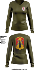 3rd Battalion 13th Field Artillery Regiment 52621930 Women's Long Sleeve V-neck Shirt - 4