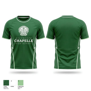 Soft Poly Tee Cotton Like Feel, Archbishop Chapelle School Soccer, Women's Soccer, Teamtime, Team time, sublimation, custom sports apparel, team uniforms, spirit wear, spiritwear, sports uniforms, custom shirts, team store, custom team store, fundraiser sports, apparel fundraiser