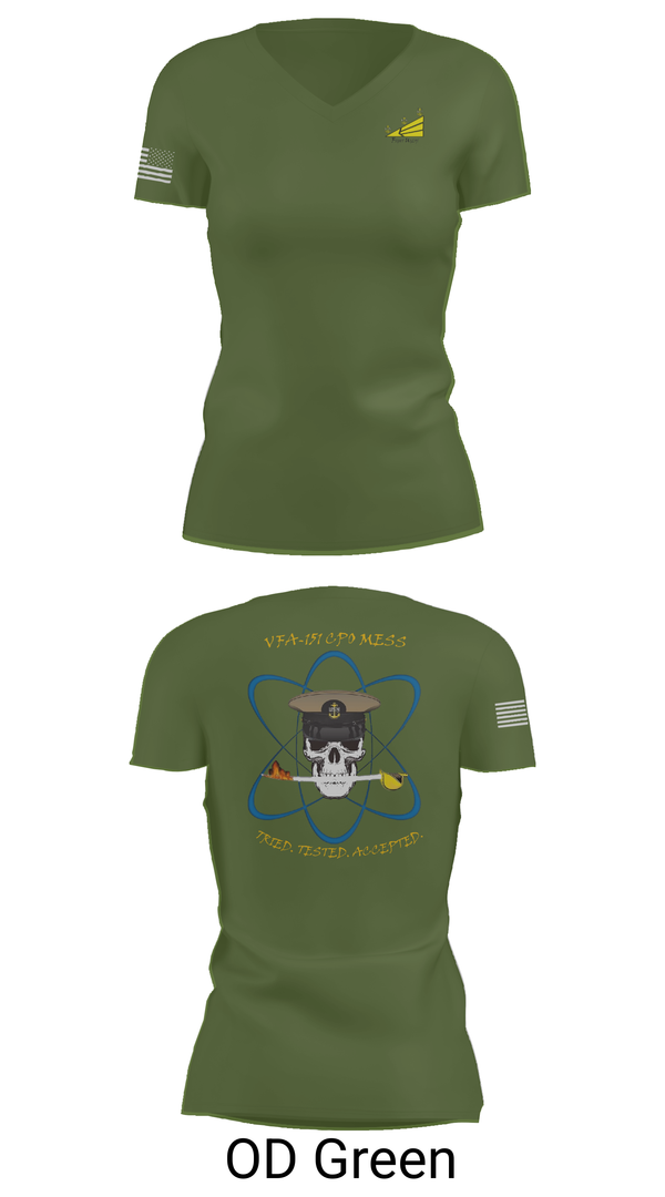 Womens Short Sleeve Vneck Shirt, VFA-151, , Teamtime, Team time, sublimation, custom sports apparel, team uniforms, spirit wear, spiritwear, sports uniforms, custom shirts, team store, custom team store, fundraiser sports, apparel fundraiser