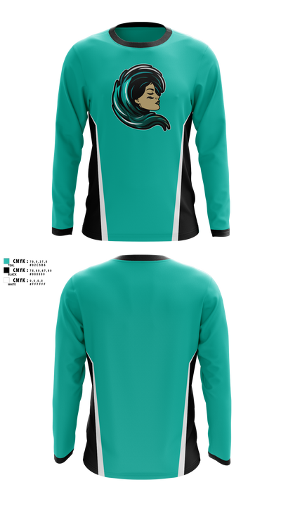 Jersey Shore Wave Long Sleeve Performance Shirt 1