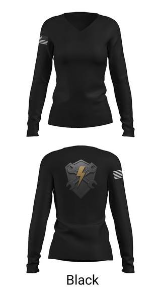 Womens Long Sleeve Vneck Shirt, GSE, Army, Teamtime, Team time, sublimation, custom sports apparel, team uniforms, spirit wear, spiritwear, sports uniforms, custom shirts, team store, custom team store, fundraiser sports, apparel fundraiser