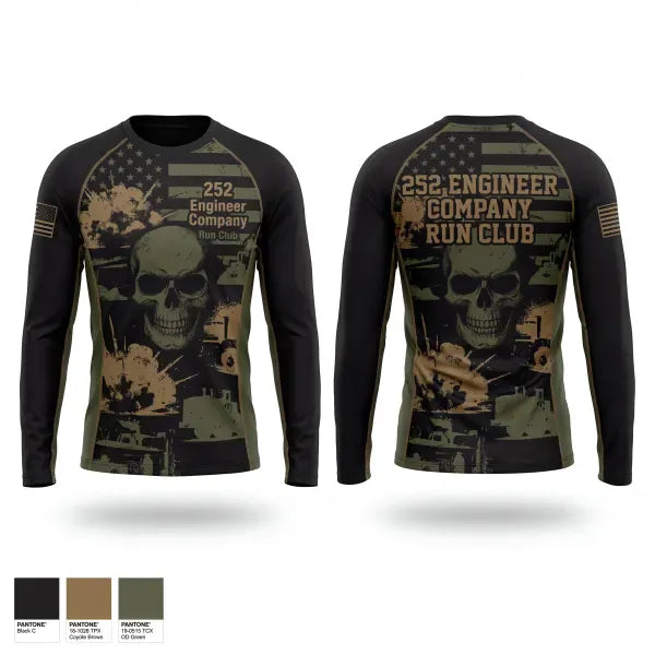 Long Sleeve Performance Shirt, 252 Engineer Company, Army, Teamtime, Team time, sublimation, custom sports apparel, team uniforms, spirit wear, spiritwear, sports uniforms, custom shirts, team store, custom team store, fundraiser sports, apparel fundraiser