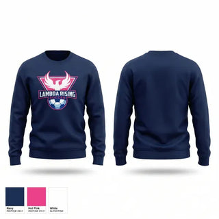 Crew Neck Sweatshirt, LAMBDA RISING SOCCER CLUB, Women's Soccer, Teamtime, Team time, sublimation, custom sports apparel, team uniforms, spirit wear, spiritwear, sports uniforms, custom shirts, team store, custom team store, fundraiser sports, apparel fundraiser