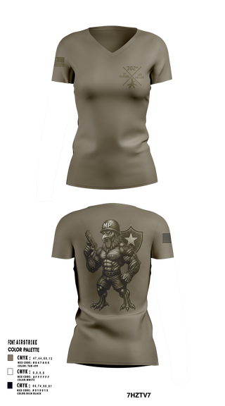 Womens Short Sleeve Vneck Shirt, 1st PLT Roosters, Army, Teamtime, Team time, sublimation, custom sports apparel, team uniforms, spirit wear, spiritwear, sports uniforms, custom shirts, team store, custom team store, fundraiser sports, apparel fundraiser