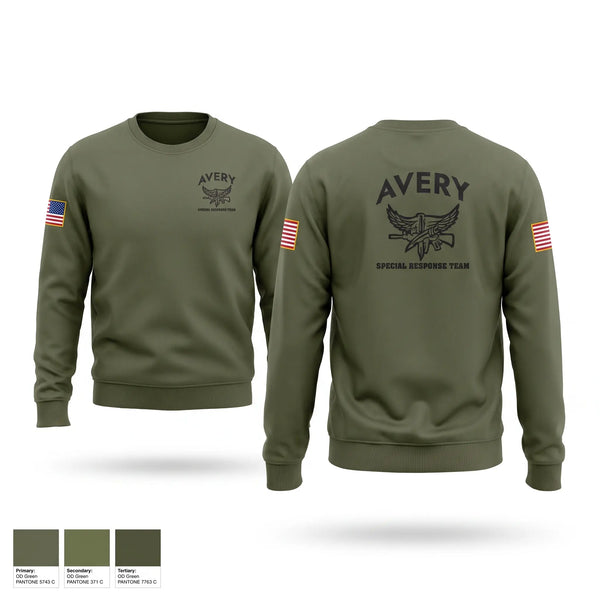 Crew Neck Sweatshirt, Avery SRT, Police, Teamtime, Team time, sublimation, custom sports apparel, team uniforms, spirit wear, spiritwear, sports uniforms, custom shirts, team store, custom team store, fundraiser sports, apparel fundraiser