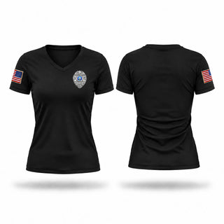 Womens Short Sleeve Vneck Shirt, District Zero, Police, Teamtime, Team time, sublimation, custom sports apparel, team uniforms, spirit wear, spiritwear, sports uniforms, custom shirts, team store, custom team store, fundraiser sports, apparel fundraiser