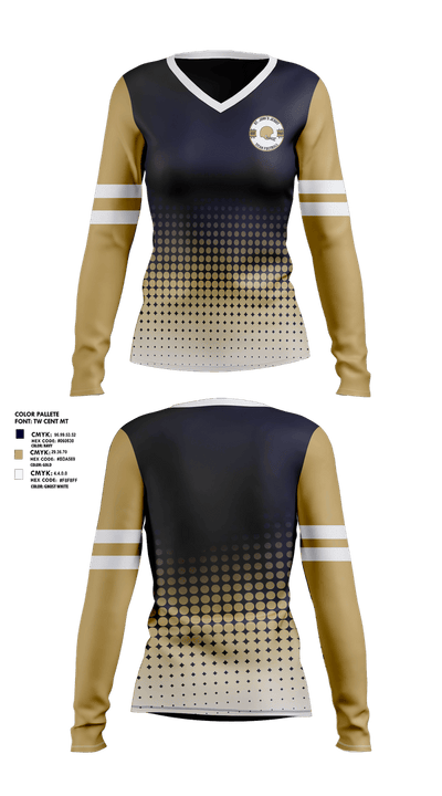 Titans 68611714 Women's Long Sleeve V-neck Shirt - 1
