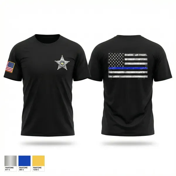 Old School Cotton Feel Shirt, Shelburn Police Department, Police, Teamtime, Team time, sublimation, custom sports apparel, team uniforms, spirit wear, spiritwear, sports uniforms, custom shirts, team store, custom team store, fundraiser sports, apparel fundraiser