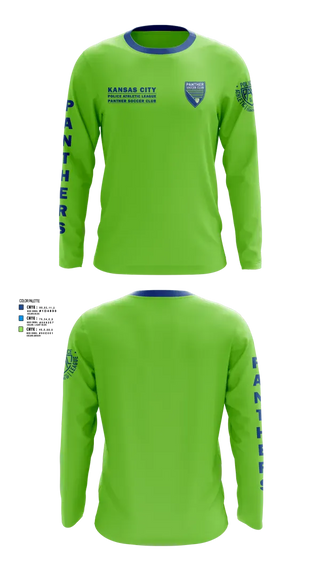 Long Sleeve Performance Shirt, Kansas City Missouri Police Athletic League Panthers (Soccer), Spirit Store, Teamtime, Team time, sublimation, custom sports apparel, team uniforms, spirit wear, spiritwear, sports uniforms, custom shirts, team store, custom team store, fundraiser sports, apparel fundraiser