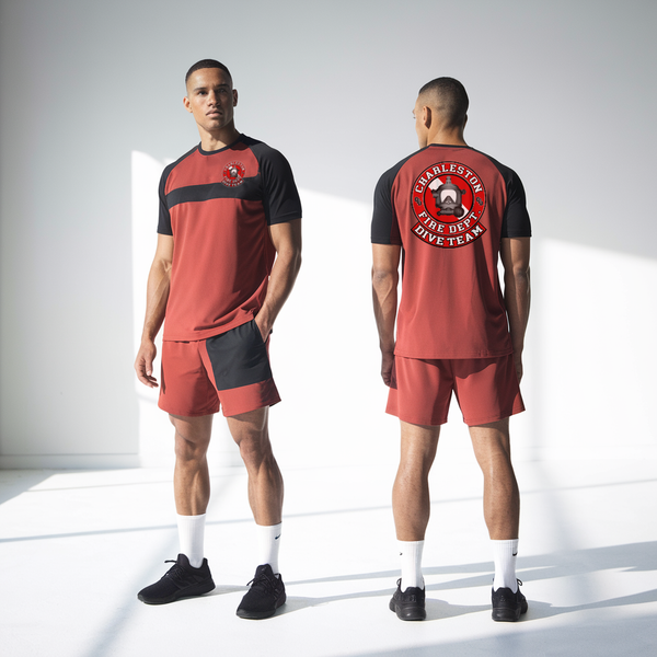 Old School Cotton Feel Shirt, Charleston Fire Dept Dive Team, Fire Department, Teamtime, Team time, sublimation, custom sports apparel, team uniforms, spirit wear, spiritwear, sports uniforms, custom shirts, team store, custom team store, fundraiser sports, apparel fundraiser