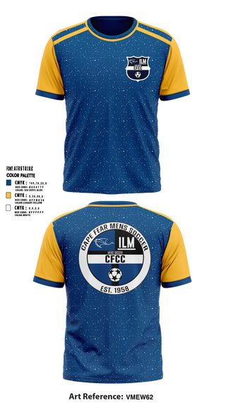 Short Sleeve Performance Shirt, Cape Fear Community College Soccer, Men's Soccer, Teamtime, Team time, sublimation, custom sports apparel, team uniforms, spirit wear, spiritwear, sports uniforms, custom shirts, team store, custom team store, fundraiser sports, apparel fundraiser