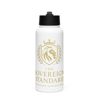 The Sovereign Standard Stainless Steel Water Bottle with a Straw Lid