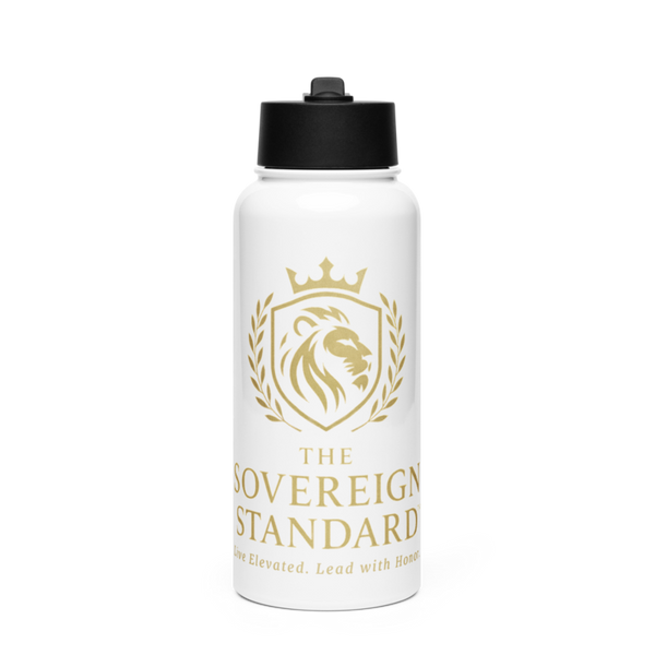 The Sovereign Standard Stainless Steel Water Bottle with a Straw Lid