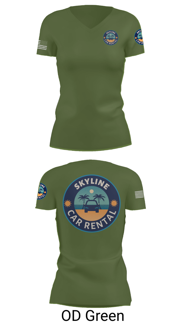 Womens Short Sleeve Vneck Shirt, Skyline Car Rental, Men's Basketball, Teamtime, Team time, sublimation, custom sports apparel, team uniforms, spirit wear, spiritwear, sports uniforms, custom shirts, team store, custom team store, fundraiser sports, apparel fundraiser