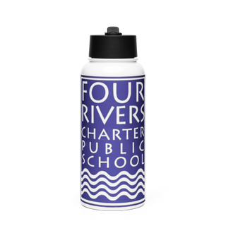 Four Rivers 77254120 Stainless Steel Water Bottle with a Straw Lid