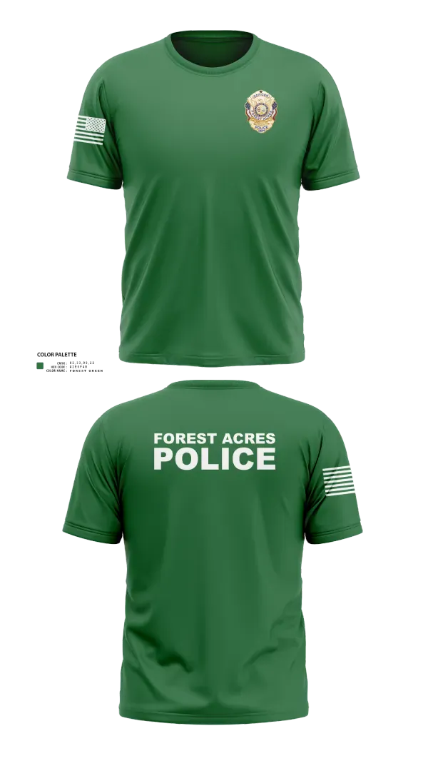 FOREST ACRES POLICE DEPARTMENT 85574925 Old School Cotton Feel Shirt - 31