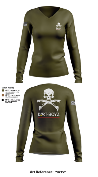 Womens Long Sleeve Vneck Shirt, DirtBoyz, Air Force, Teamtime, Team time, sublimation, custom sports apparel, team uniforms, spirit wear, spiritwear, sports uniforms, custom shirts, team store, custom team store, fundraiser sports, apparel fundraiser