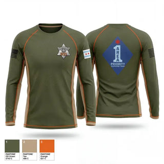 Long Sleeve Performance Shirt, Chicago Police Area 1 PRT, Police, Teamtime, Team time, sublimation, custom sports apparel, team uniforms, spirit wear, spiritwear, sports uniforms, custom shirts, team store, custom team store, fundraiser sports, apparel fundraiser