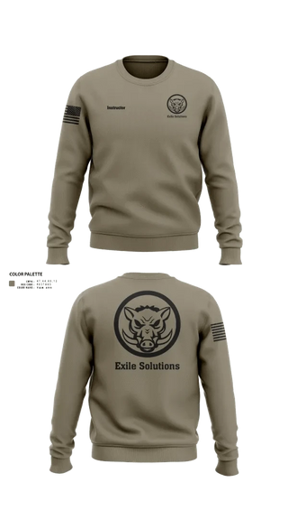 Crew Neck Sweatshirt, Exile Solutions, Police, Teamtime, Team time, sublimation, custom sports apparel, team uniforms, spirit wear, spiritwear, sports uniforms, custom shirts, team store, custom team store, fundraiser sports, apparel fundraiser