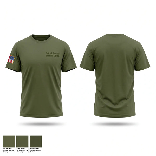 Old School Cotton Feel Shirt, Patrick County Sheriff’s Office, Police, Teamtime, Team time, sublimation, custom sports apparel, team uniforms, spirit wear, spiritwear, sports uniforms, custom shirts, team store, custom team store, fundraiser sports, apparel fundraiser
