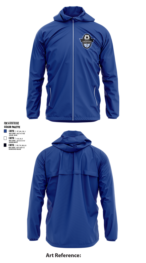 Windbreaker, North Chesapeake Football Club, Men's Soccer, Teamtime, Team time, sublimation, custom sports apparel, team uniforms, spirit wear, spiritwear, sports uniforms, custom shirts, team store, custom team store, fundraiser sports, apparel fundraiser