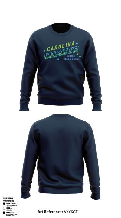 Carolina Comets 9253748 Crew Neck Sweatshirt - 2