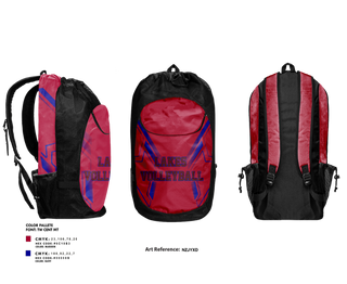 Gear Bag, Lakes Volleyball, Women's Volleyball, Teamtime, Team time, sublimation, custom sports apparel, team uniforms, spirit wear, spiritwear, sports uniforms, custom shirts, team store, custom team store, fundraiser sports, apparel fundraiser