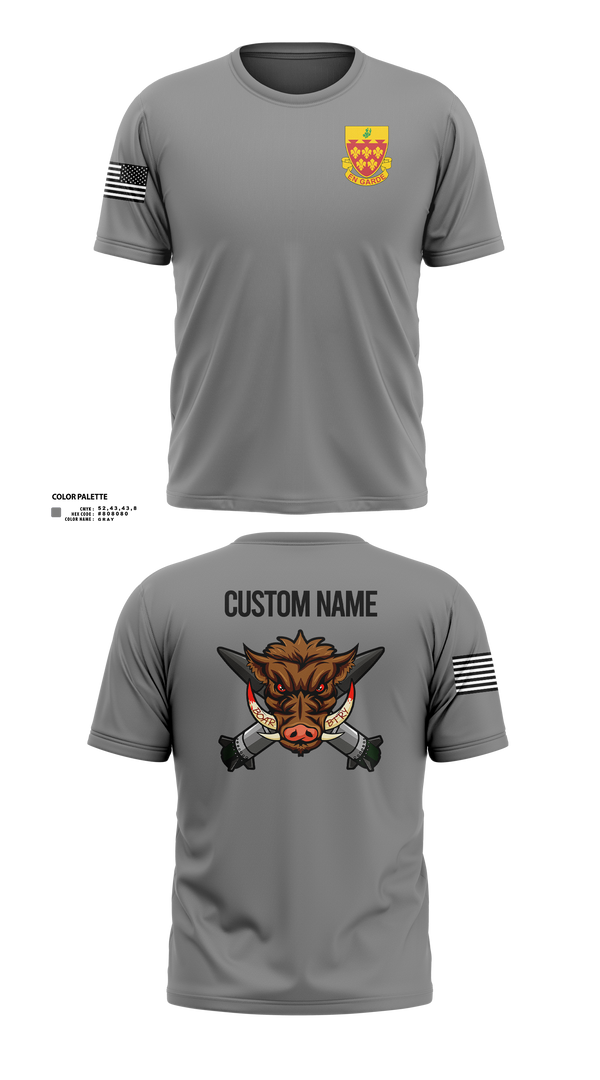 Short Sleeve Performance Shirt, 1-77 FA Bravo Btry, Army, Teamtime, Team time, sublimation, custom sports apparel, team uniforms, spirit wear, spiritwear, sports uniforms, custom shirts, team store, custom team store, fundraiser sports, apparel fundraiser