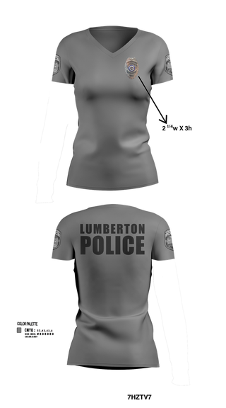 Womens Short Sleeve Vneck Shirt, LUMBERTON POLICE, , Teamtime, Team time, sublimation, custom sports apparel, team uniforms, spirit wear, spiritwear, sports uniforms, custom shirts, team store, custom team store, fundraiser sports, apparel fundraiser