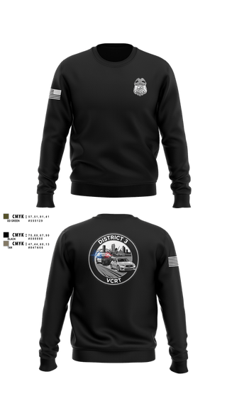 Crew Neck Sweatshirt, D3 Violent Crimes Reduction Team, Police, Teamtime, Team time, sublimation, custom sports apparel, team uniforms, spirit wear, spiritwear, sports uniforms, custom shirts, team store, custom team store, fundraiser sports, apparel fundraiser