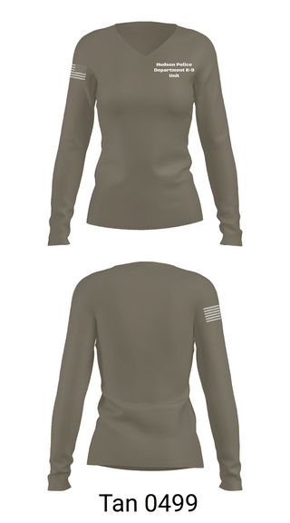 Womens Long Sleeve Vneck Shirt, Hudson Police Department K-9 Unit, Police, Teamtime, Team time, sublimation, custom sports apparel, team uniforms, spirit wear, spiritwear, sports uniforms, custom shirts, team store, custom team store, fundraiser sports, apparel fundraiser