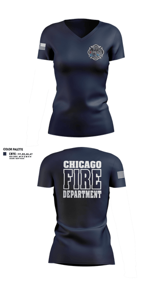 Womens Short Sleeve Vneck Shirt, CFD Ambulance 11, Fire Department, Teamtime, Team time, sublimation, custom sports apparel, team uniforms, spirit wear, spiritwear, sports uniforms, custom shirts, team store, custom team store, fundraiser sports, apparel fundraiser