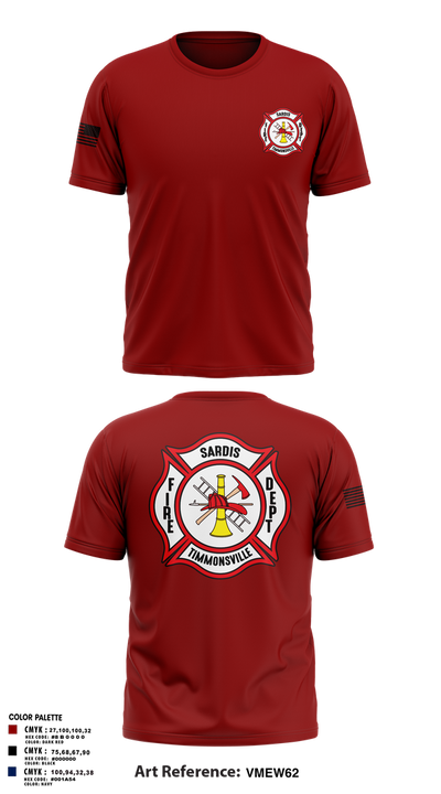 Sardis-Timmonsville fire department station 1 32598145 Old School Cotton Feel Shirt - 1