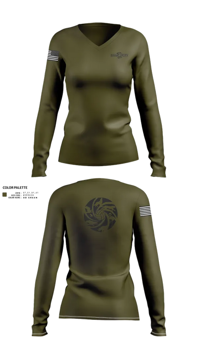 Zoo City 7733760 Women's Long Sleeve V-neck Shirt - 41