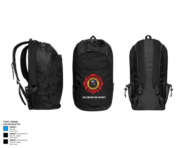 Gear Bag, Wellington Fire District, Fire Department, Teamtime, Team time, sublimation, custom sports apparel, team uniforms, spirit wear, spiritwear, sports uniforms, custom shirts, team store, custom team store, fundraiser sports, apparel fundraiser