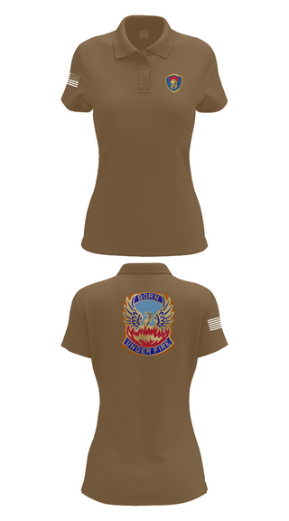 Womens Short Sleeve Performance Polo, HHC/128th Aviation Brigade, , Teamtime, Team time, sublimation, custom sports apparel, team uniforms, spirit wear, spiritwear, sports uniforms, custom shirts, team store, custom team store, fundraiser sports, apparel fundraiser