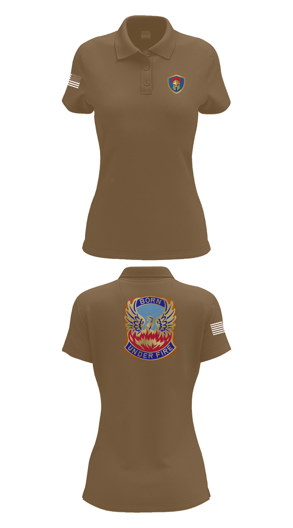 Womens Short Sleeve Performance Polo, HHC/128th Aviation Brigade, , Teamtime, Team time, sublimation, custom sports apparel, team uniforms, spirit wear, spiritwear, sports uniforms, custom shirts, team store, custom team store, fundraiser sports, apparel fundraiser