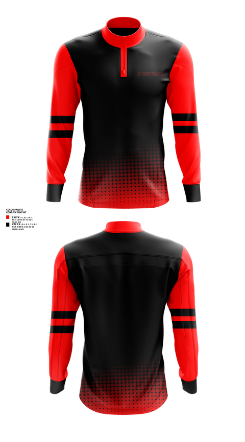 Quarter Zip Jacket, DC West Dance, Spirit Store, Teamtime, Team time, sublimation, custom sports apparel, team uniforms, spirit wear, spiritwear, sports uniforms, custom shirts, team store, custom team store, fundraiser sports, apparel fundraiser