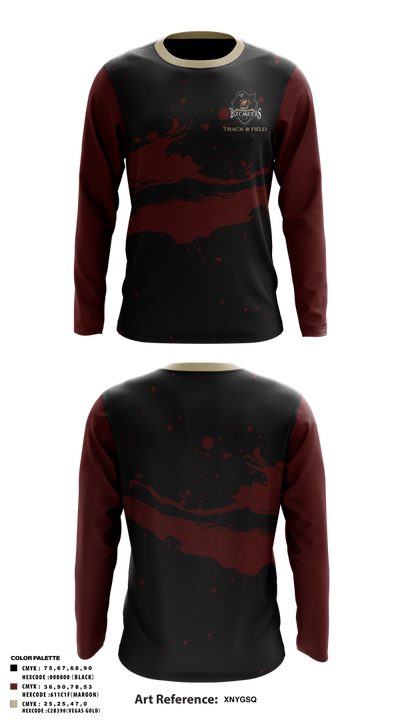 Bellflower high school Track & Field 82786723 Long Sleeve Performance Shirt 2