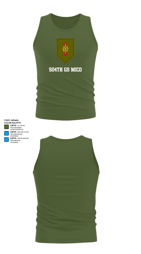 Tank Top, 504th GS MICO, , Teamtime, Team time, sublimation, custom sports apparel, team uniforms, spirit wear, spiritwear, sports uniforms, custom shirts, team store, custom team store, fundraiser sports, apparel fundraiser