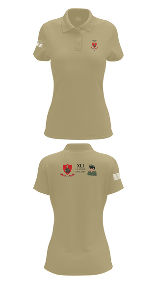 Womens Short Sleeve Performance Polo, CMLP41, Army, Teamtime, Team time, sublimation, custom sports apparel, team uniforms, spirit wear, spiritwear, sports uniforms, custom shirts, team store, custom team store, fundraiser sports, apparel fundraiser