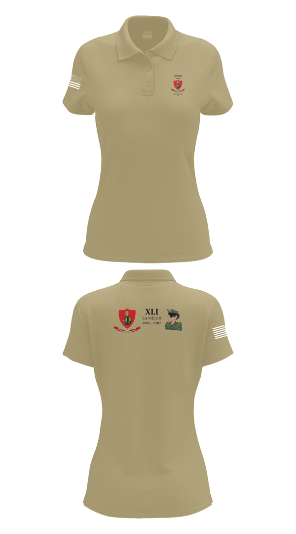 Womens Short Sleeve Performance Polo, CMLP41, Army, Teamtime, Team time, sublimation, custom sports apparel, team uniforms, spirit wear, spiritwear, sports uniforms, custom shirts, team store, custom team store, fundraiser sports, apparel fundraiser