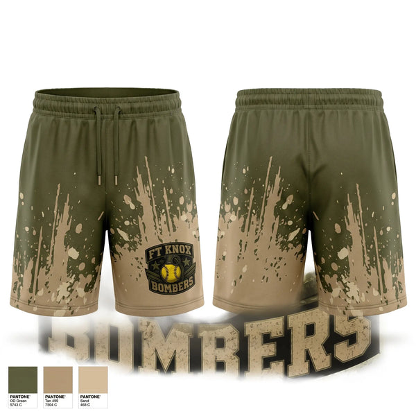 Athletic Shorts With Pockets, Fort Knox Bombers, Softball, Teamtime, Team time, sublimation, custom sports apparel, team uniforms, spirit wear, spiritwear, sports uniforms, custom shirts, team store, custom team store, fundraiser sports, apparel fundraiser