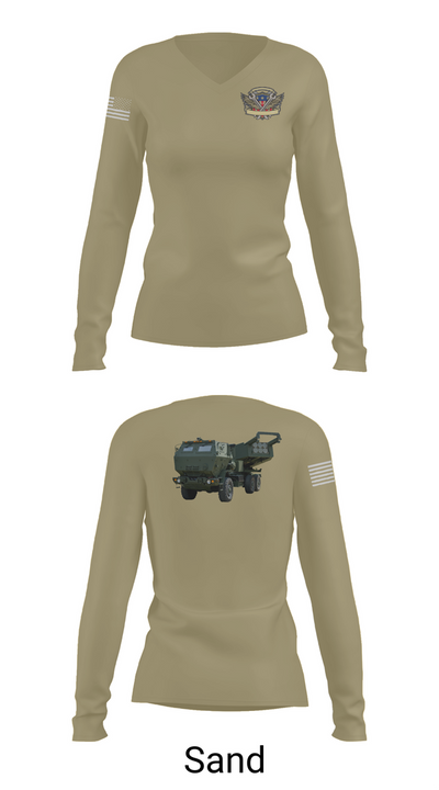 182nd Field Artillery 54920124 Women's Long Sleeve V-neck Shirt - 97