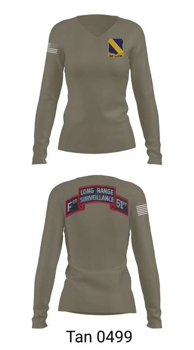 Fco 51st infantry LRSU 81538423 Women's Long Sleeve V-neck Shirt - 77
