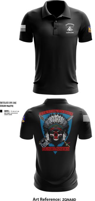 Short Sleeve Performance Polo, B Company, 1-210th Aviation Regt, Army, Teamtime, Team time, sublimation, custom sports apparel, team uniforms, spirit wear, spiritwear, sports uniforms, custom shirts, team store, custom team store, fundraiser sports, apparel fundraiser