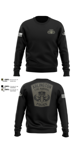 Crew Neck Sweatshirt, Arlington County Bomb Squad, Fire Department, Teamtime, Team time, sublimation, custom sports apparel, team uniforms, spirit wear, spiritwear, sports uniforms, custom shirts, team store, custom team store, fundraiser sports, apparel fundraiser